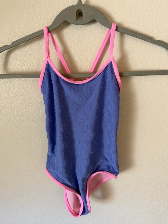 Beach Riot Other - NWOT Beach Riot Girls Blue/Purple One-Piece Swimsuit with Pink Trim